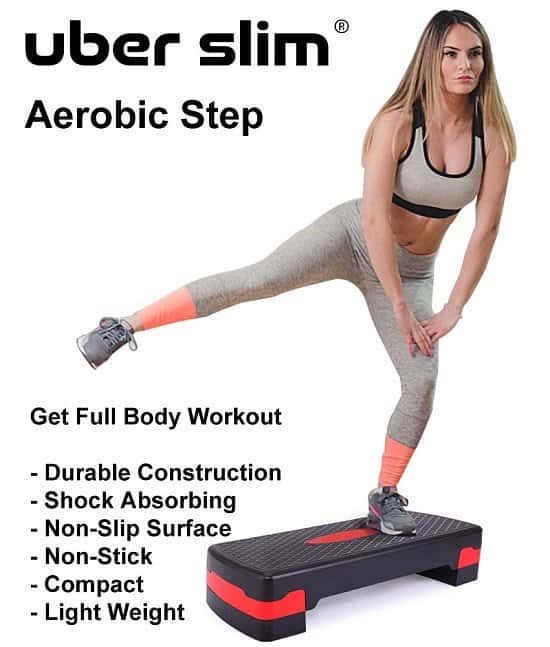 Get Fit This Summer! Fitness Aerobic Step with Risers For £19.99! Instead of £49.99. Saving 60%!