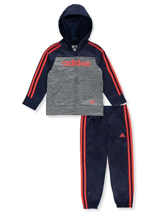 ADIDAS  BOYS’ PANELED 2-PIECE TRACKSUIT OUTFIT