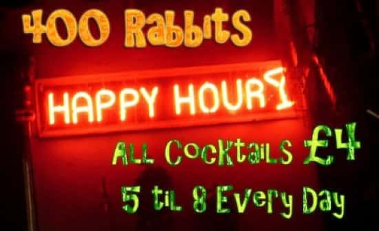 It's Happy Hour every day 5pm till 8pm! All cocktails just £4!