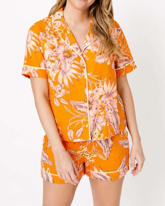 £8 Ex Store Tropical Print Short Pyjama Set