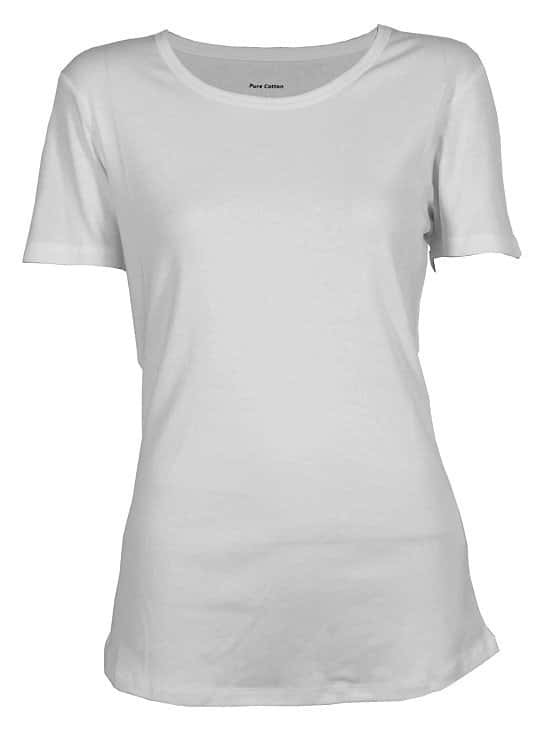 £3 Crew Neck T-Shirt White or Black