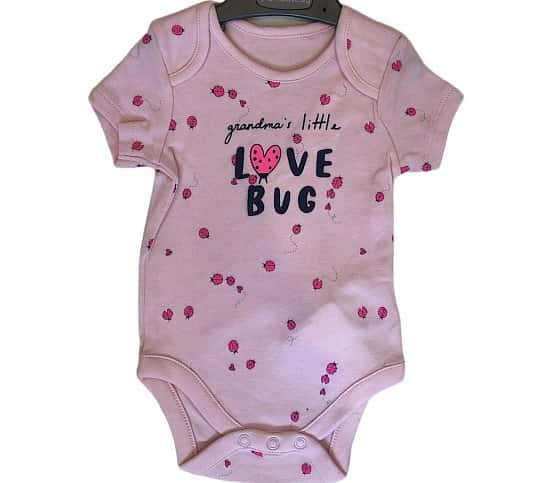 £2 Baby Vest Bodysuits 4 Styles Available