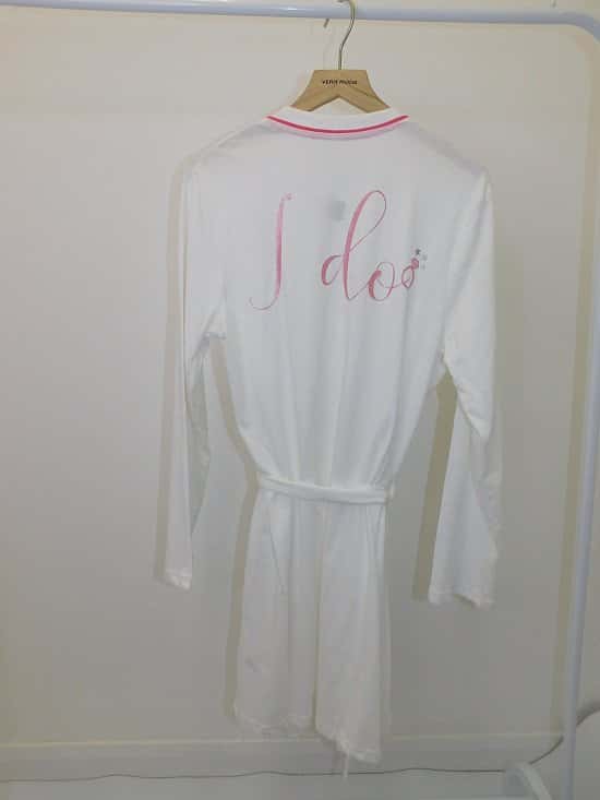 £4 Dressing Gown 'I DO'