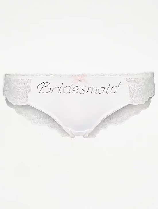 £1 Bridesmaid Briefs in Gift Bag