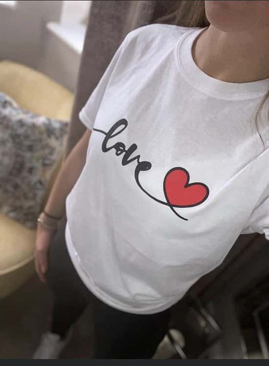 £5 100% Cotton Love T-Shirt