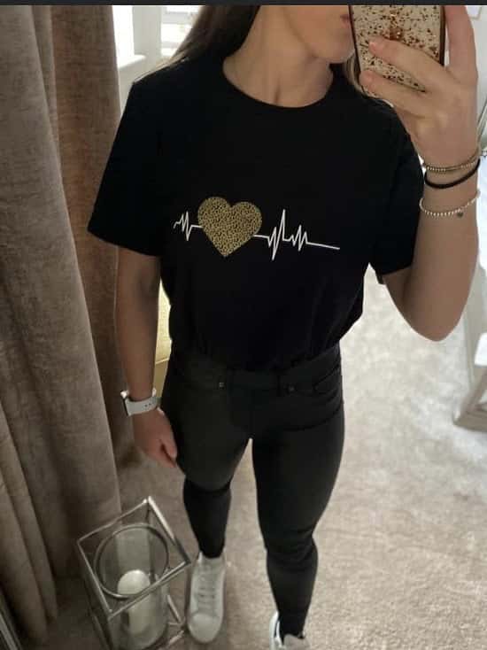£5 100% Cotton Heartbeat T-Shirt