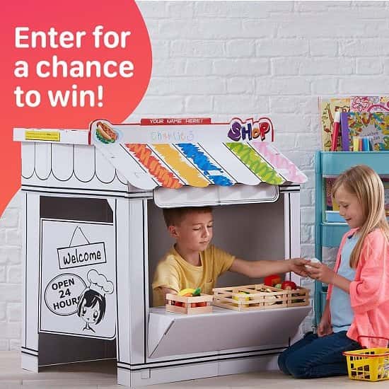 WIN a Colour-In Cardboard Shop Playhouse
