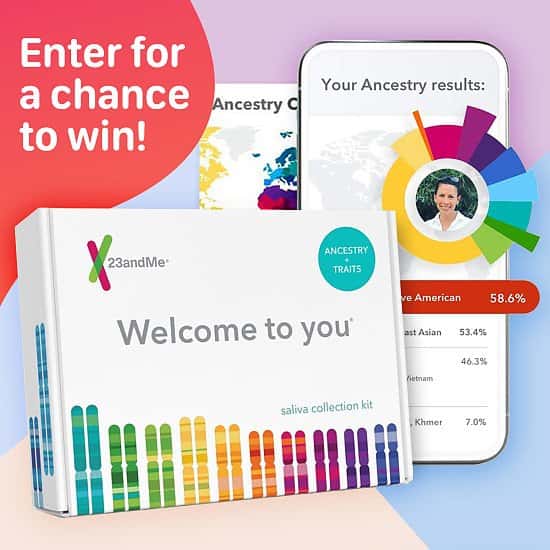 WIN a 23 and Me Ancestry + Traits DNA Kit