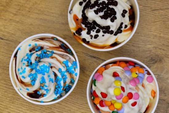 Fill up your cup today with unlimited refillable soft serve and toppings!