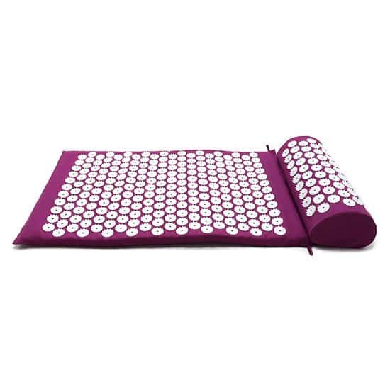 Yoga Cushion Acupressure Massage Mat Pain Relief Therapy Muscle Back Neck with Pillow Travel Bag