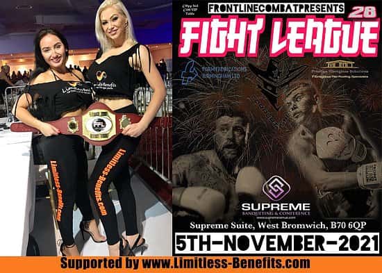 Win 2 free tickets to FightLeague 28 championship boxing with LimitlessBenefits RingGirls Birmingham