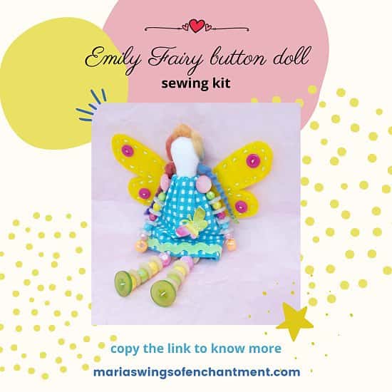 EMILY FAIRY button doll sewing/craft kit - 20% discount available