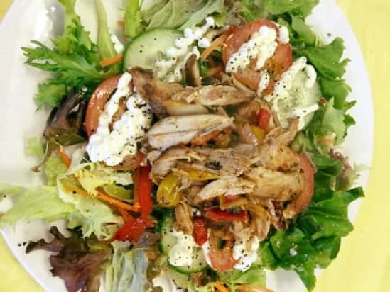 Pop into Patience Lounge Cafe for a tasty Jerk Chicken salad as a light snack. From only £3.50