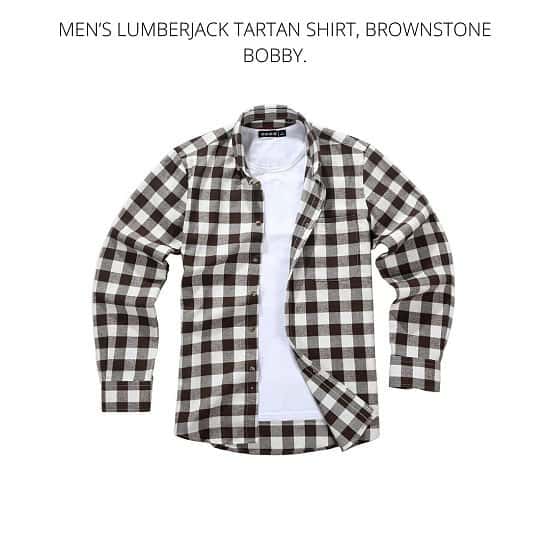 Men’s Lumberjack Tartan Shirt, Brownstone Bobby.