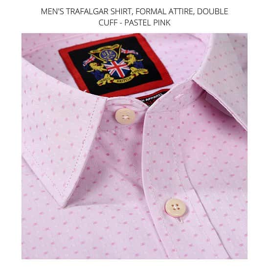 Men’s Shirt’s, The Trafalgar Pastel Pink