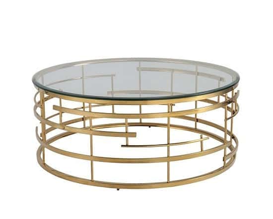 SALE - Liang & Eimil Viena Coffee Table Polished Brass Frame | Outlet!