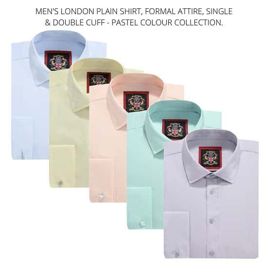 The London Plain Shirt, Pastel Colour Collection.