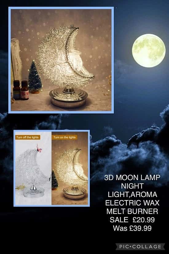 3D MOON LAMP NIGHT LIGHT,AROMA ELECTRIC WAX MELT BURNER
