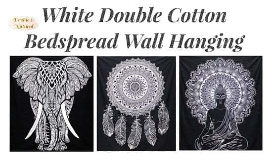  Black & White Double Cotton Bedspread Wall Hanging 
