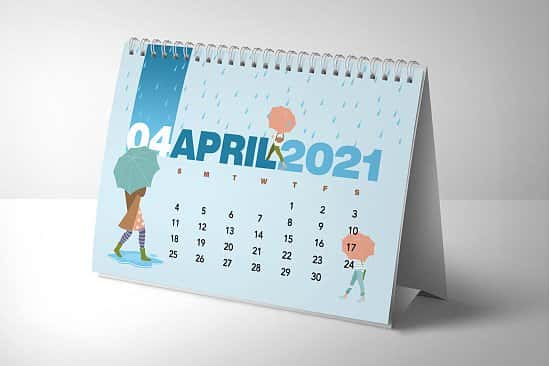 Personalized Desk Calendars 5% discount if ordered by 31st October 2021