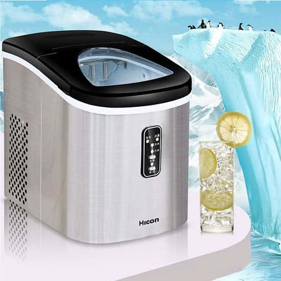 12 KG Ice Maker Machine Home Small Square Ice Cube Freezing Milk Tea Shop Bottled Water Bar Desktop