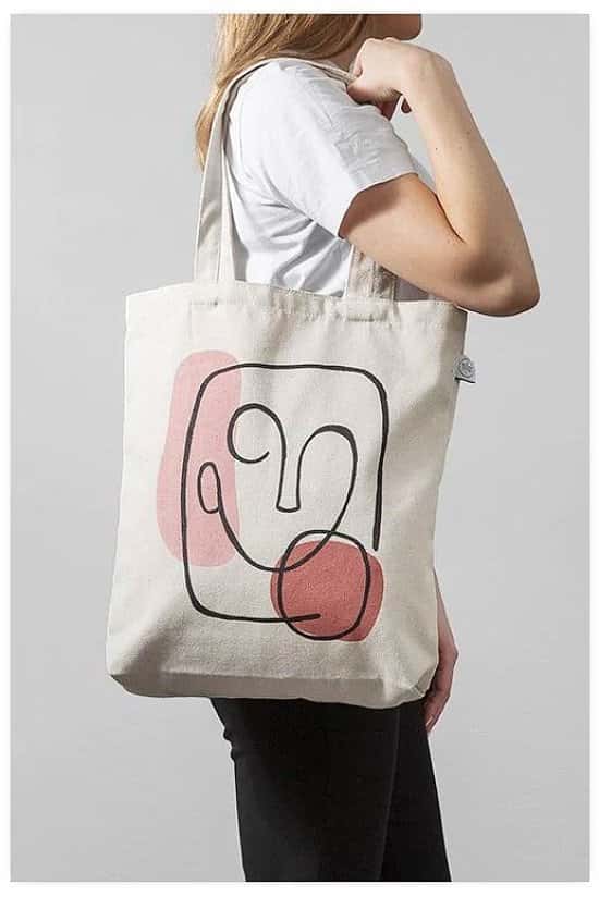 SAVE 30% - ABSTRACT FACE TOTE BAG!