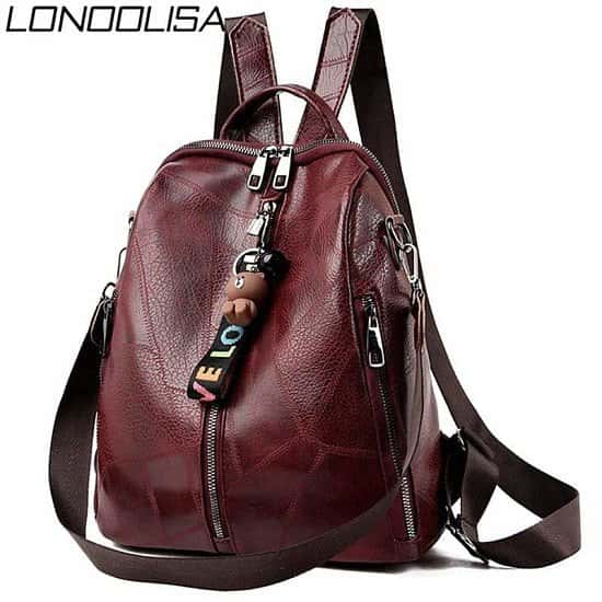 Multifunction Retro Backpack Women Bagpack Leather School Bags For Teenage Girls Shoulder Bags