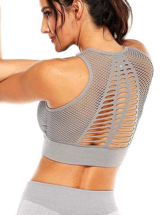 Sports Bra High Impact Support for Women Seamless Hollow