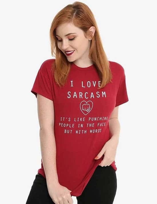 T Shirt Cotton Women Tops for Women Casual Basic T shirt Slogan T Shirt I LOVE SARCASM GIRLS