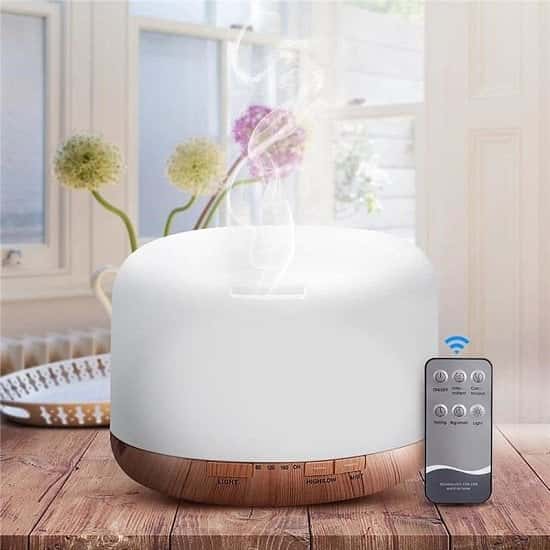 Air Humidifier Essential oil diffuser 500 ML Ultrasonic Cool Mist Maker Foggier Humidifier LED Lamp