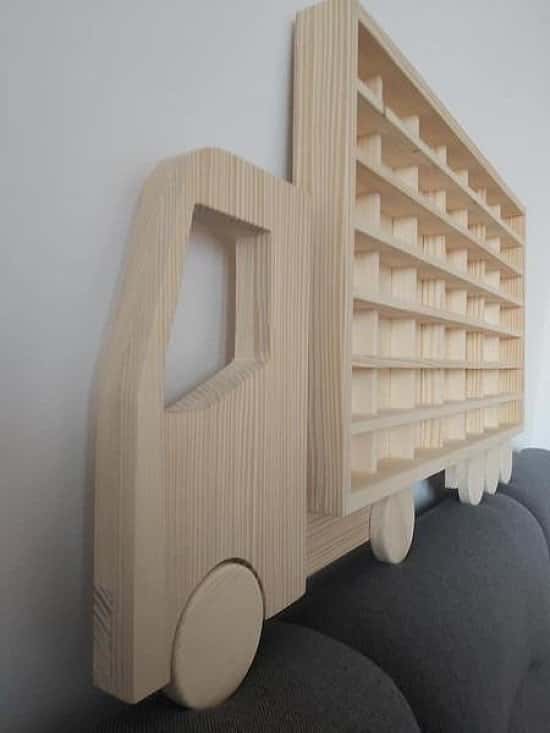 Wood Truck Display Shelf