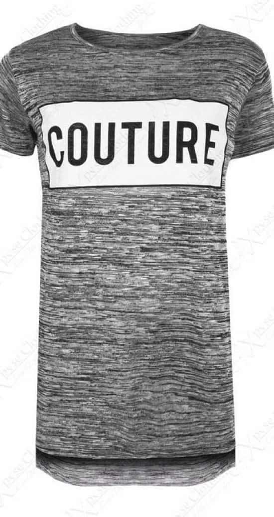 Couture side split t shirt size S/M or M/L £10