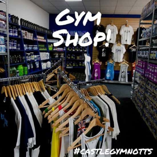 Check out our fully stocked gym shop!
