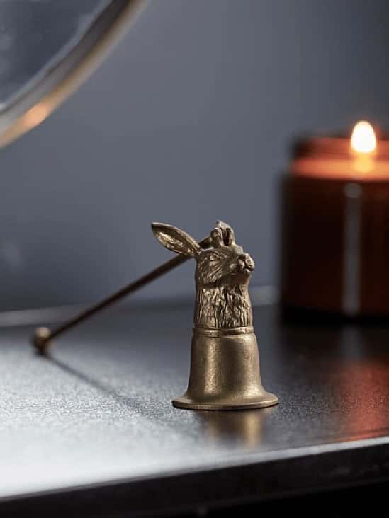 SAVE - Antique Gold Hare Candle Snuffer