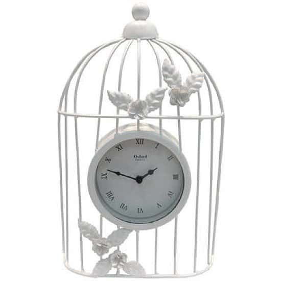 Bentley Garden Antique Cream Birdcage Wall Clock - £9.06 was £19.99