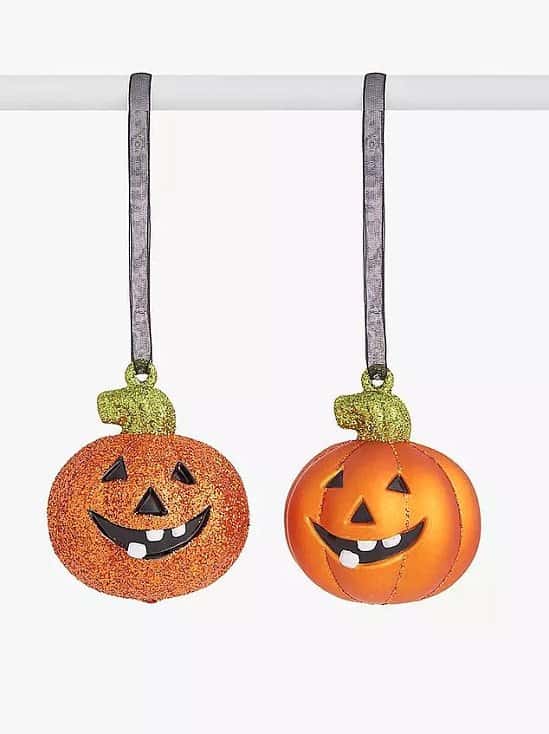 John Lewis & Partners Halloween Shatterproof Pumpkin Bauble, Assorted, Bundle of 2 £5.00