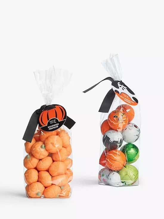 Halloween Pumpkin Marshmallows Bag and Milk Chocolate Figures Bundle £9.00!