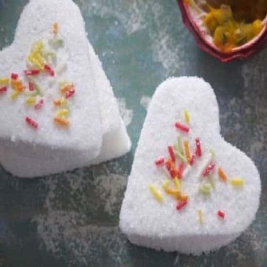 Passionfruit Marshmallow Hearts, Deliciously fluffy and light marshmallow - £5.95