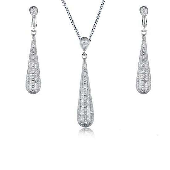 Siena Silver Bridal Necklace And Earrings Set £29.85 was £59.00