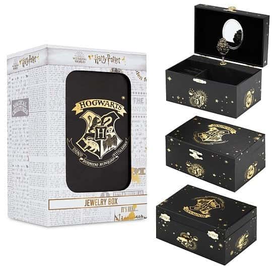 Harry Potter Girl's Musical Jewellery Box, Spinning Hogwarts Crest, Harry Potter Gifts
