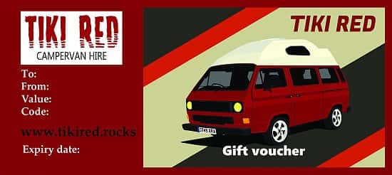 Win a £50 Tiki Red Campervan Hire gift voucher