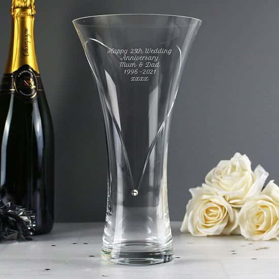 SAVE £11 - Personalised Diamante Vase with Swarovski Elements