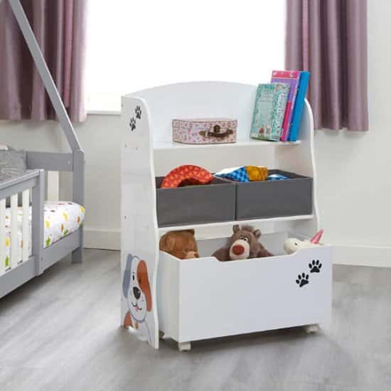WAS £65.99 NOW £59.99 - Free UK Delivery - Cat and Dog Storage Unit with Roll-Out Toy Box