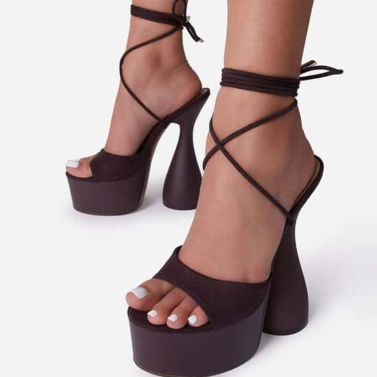 Lace up shop peep toe