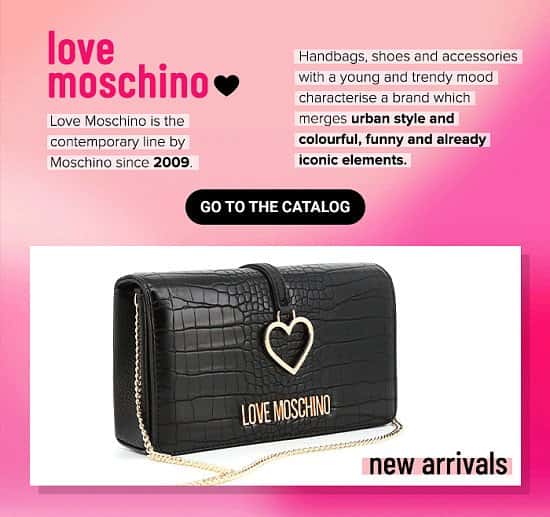 Save 20% With Free Delivery On These Love Moschino bags
