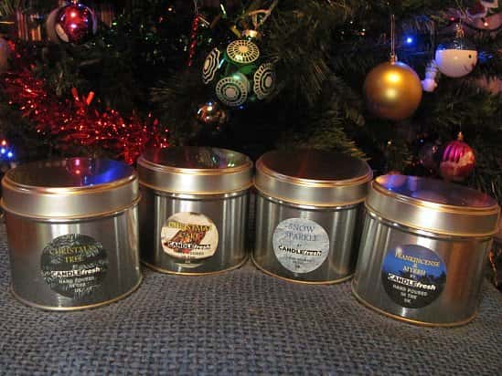 4 Hand Poured 20cl CHRISTMAS Candles for £21! Get Your House Smelling of Christmas! FREE DELIVERY!
