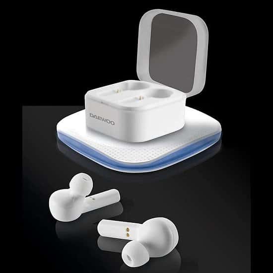 Daewoo Wireless Air Buds with Charging Case and QI Wireless Charging Pad