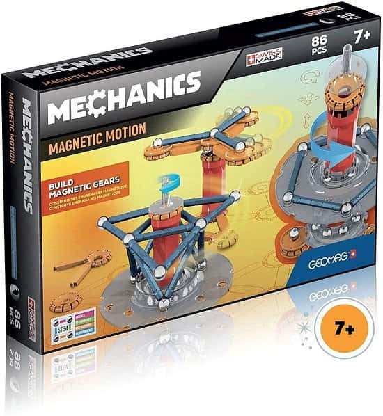 Geomag Mechanics Magnetic Motion 86 Pieces Magnetic Building Game Gift for Kids