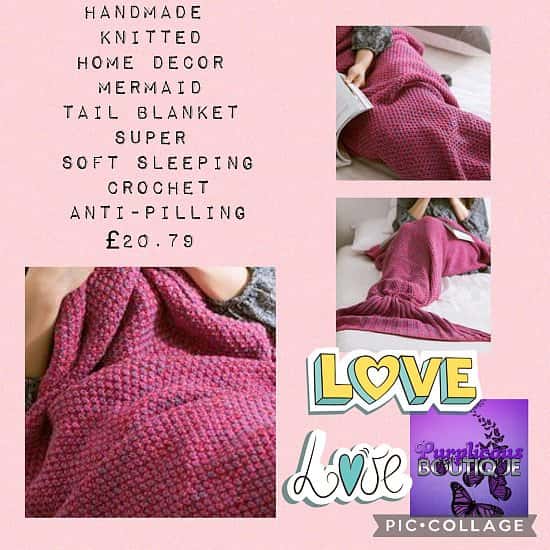 💕 Handmade Knitted Home Decor Mermaid Tail Blanket Super Soft Sleeping Crochet Anti-Pilling £20.79