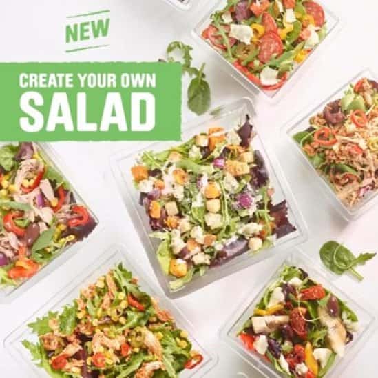 We’re now serving salads! With over 50 UNLIMITED toppings - from only £4.95.